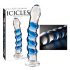 Icicles No. 5 - Gode Spirale en Verre (Bleu Transparent)