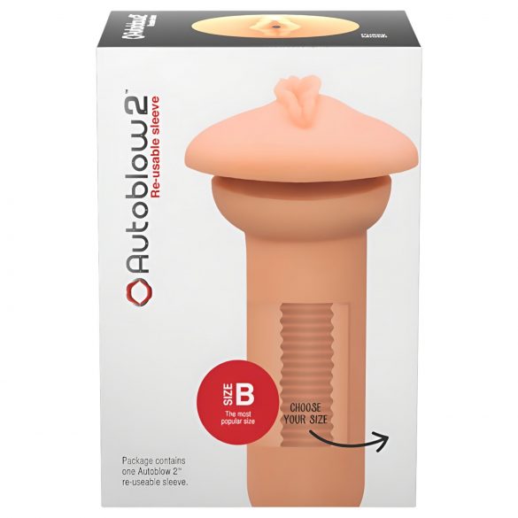 Autoblow 2+ B (moyen) type de manchette de rechange (vagin)