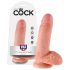 Dildo King Cock 18 cm avec testicules - naturel