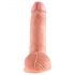 Dildo King Cock 18 cm avec testicules - naturel