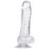 Dildo transparent à ventouse