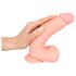 Dildo médical en silicone droit (20 cm) - naturel