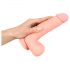 Dildo médical en silicone droit (20 cm) - naturel