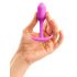 b-vibe Snug Plug 1 - plug anal à poids interne (55g) - rose