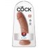 King Cock 8 godemichet (20 cm) - naturel foncé