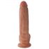 King Cock 9 gode avec testicules (23 cm) - marron