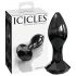 Icicles No. 78 - dildo anal en verre conique (noir)