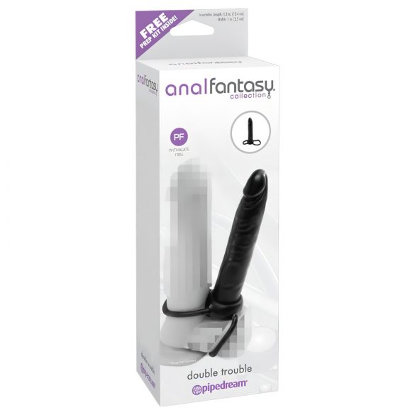 Fantasy Anal - Double Trouble - Strap-on Dildo (Noir)