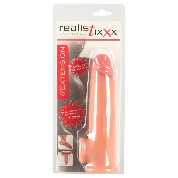 Realistixxx - Extenseur de pénis avec anneau testiculaire - 19cm (naturel)