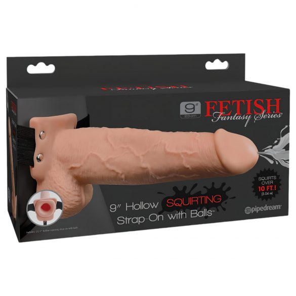 Fetish Strap-On 9 - gode ceinture creux et éjaculant (naturel)