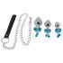 You2Toys - Coffret Plug Anal - ensemble de plugs anaux avec laisse (argenté)