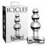 Icicles No. 47 - dildo anal en verre à triple perles (transparent)