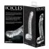 Icicles No. 61 - dildo en verre avec testicules et pénis (transparent)