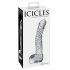 Icicles No. 61 - dildo en verre avec testicules et pénis (transparent)