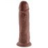 King Cock 10 - grand godemiché à ventouse (25 cm) - marron