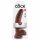 King Cock 9 - grand godemichet ventouse avec testicules (23 cm) - marron