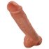 King Cock 11 - godemichet à ventouse avec testicules (28 cm) - couleur peau foncée