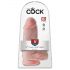 King Cock 9 Chubby - gode avec ventouse et testicules (23 cm) - couleur chair