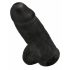 Godemichet réaliste Chubby 23 cm avec ventouse et testicules - noir