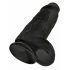 Godemichet réaliste Chubby 23 cm avec ventouse et testicules - noir