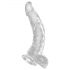 King Cock Clair 7,5 - Dildo avec ventouse et testicules (19 cm)