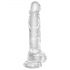 King Cock Clair 20 cm - Dildo à ventouse et avec testicules