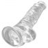 King Cock Clair 20 cm - Dildo à ventouse et avec testicules