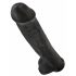 King Cock 15 - godemichet à ventouse avec testicules (38cm) - noir