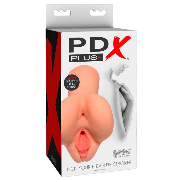 PDX Choisissez Votre Plaisir - 2 en 1 Masturbateur Réaliste (Naturel)