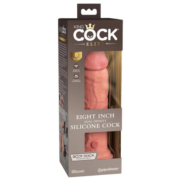 King Cock Elite 8 - godemichet réaliste avec ventouse (20cm) - naturel