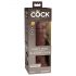 King Cock Elite 8 - Dildo réaliste à base adhésive (20cm) - Marron