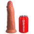 King Cock Elite 8 – Vibromasseur réaliste à ventouse 20cm (nature foncée)