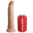 King Cock Elite 9 - vibromasseur à ventouse 23 cm - naturel