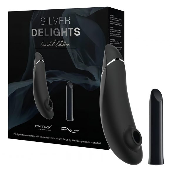 Womanizer Silver Delights - Set vibrateur à ondes d'air (noir)