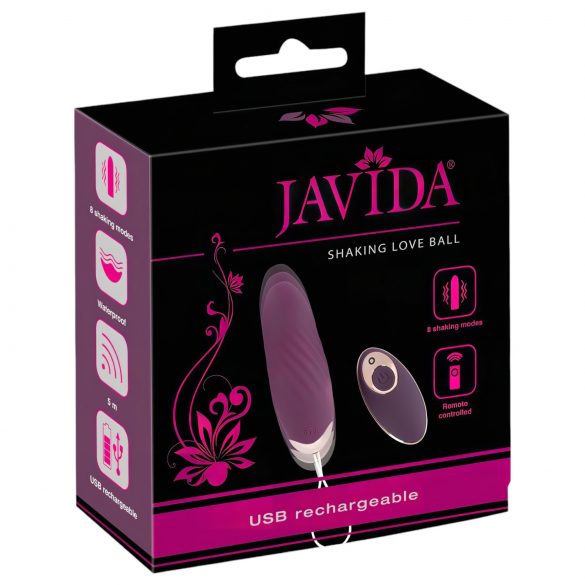 Javida Shaking Love - œuf vibrant pulsateur avec radio (violet)