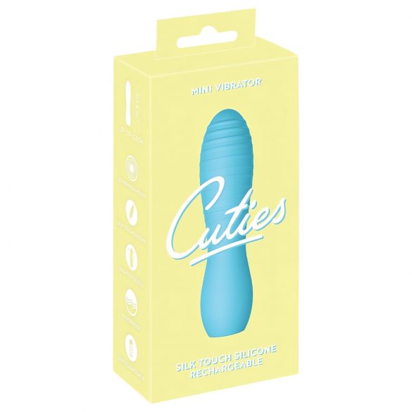 Mini Cuties 3 - vibromasseur à batterie, étanche, à rainures (turquoise)