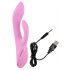 SMILE Gode vibrant rechargeable avec stimulateur clitoridien (rose)