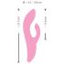 SMILE Gode vibrant rechargeable avec stimulateur clitoridien (rose)