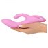 SMILE Gode vibrant rechargeable avec stimulateur clitoridien (rose)