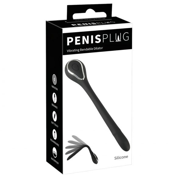 Plug Pénien Vibrant - Rechargeable (1,1 cm) - Noir