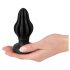 ANOS - godemiché anal doux nervuré - 5 cm (noir)