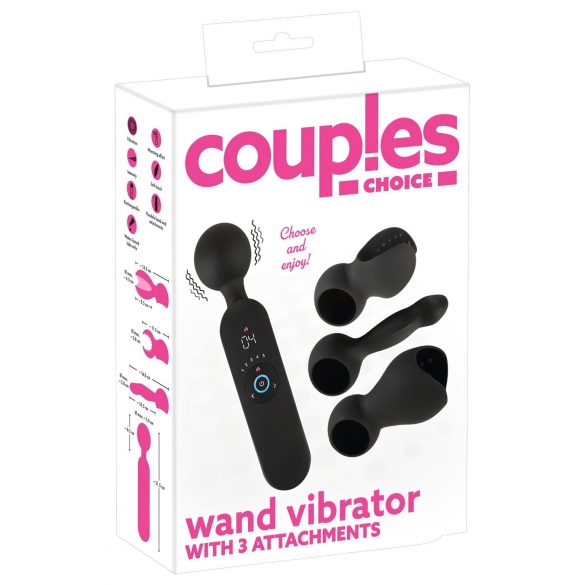 Choix des Amoureux - Vibromasseur chauffant rechargeable (noir)