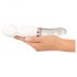 Baguette Liaison - vibromasseur à LED en silicone-verre rechargeable (translucide-blanc)