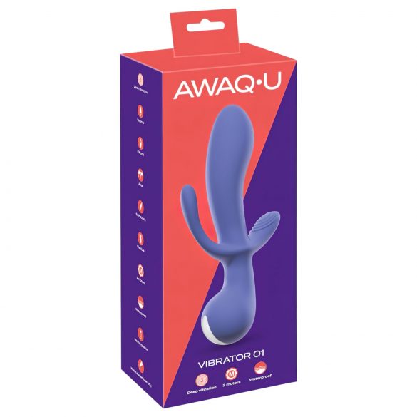 AWAQ.U 1 - vibromasseur rechargeable à 3 branches (violet)