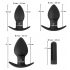 Black Velvet - ensemble de vibromasseurs anaux rechargeables - 3 pièces (noir)