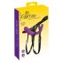 SMILE - Double gode ceinture avec base (violet-noir)