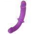 SMILE - Double gode ceinture avec base (violet-noir)