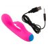 Vibromasseur You2Toys bunt. - rechargeable, étanche avec stimulateur clitoridien (rose)