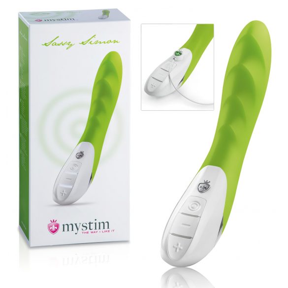 mystim Sassy Simon - vibromasseur double moteur (vert)