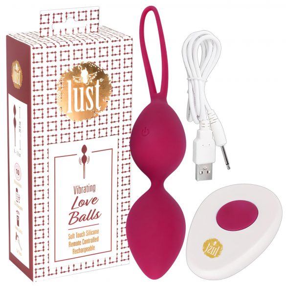 Lust - Boule de geisha vibrante sans fil rechargeable (mûre)